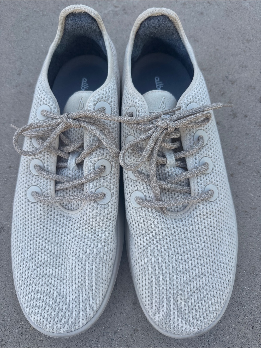allbirds Men's Tree Runners - Light Beige size 12